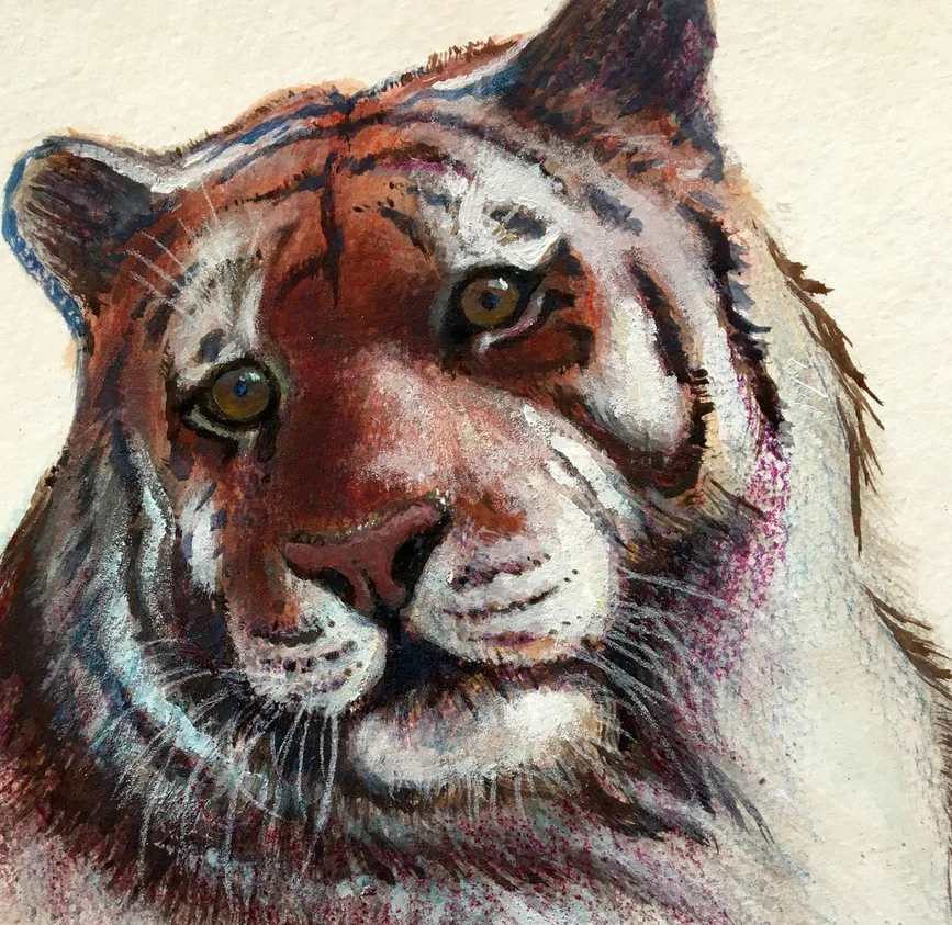 Tiger Art Mixed Media