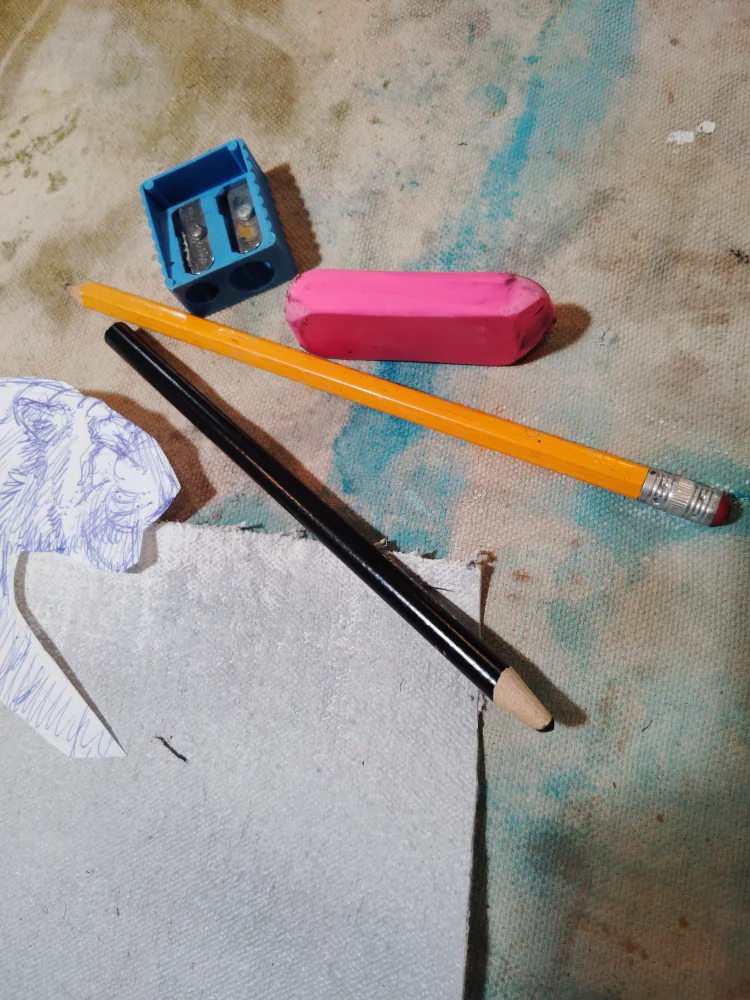 Pencil, Eraser, and Pencil Shareper tools
