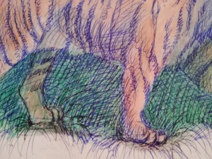 Tiger Hunting Tall Paws